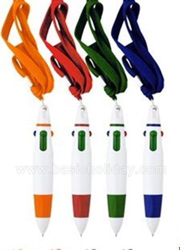 ปากกาหมึกหลายสี ปากกาคล้องคอ ปากกาหมึก4สี